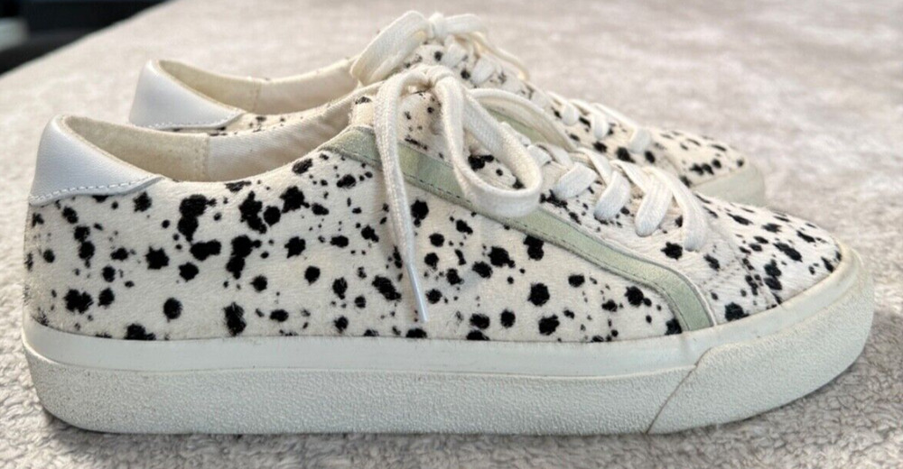 Madewell Sidewalk Sneakers Animal Print White Black Womens Size 7